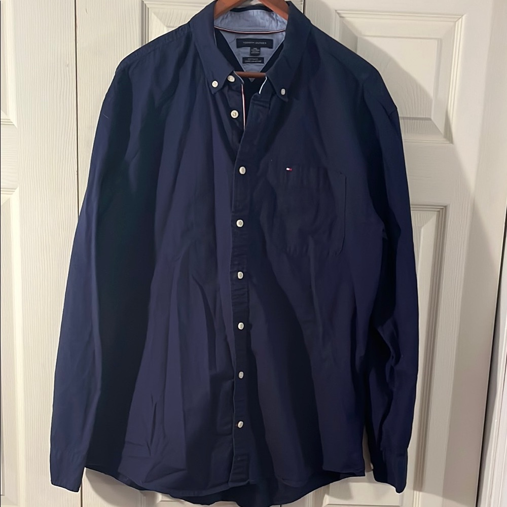 Tommy Hilfiger Blue Casual Button Down Shirt